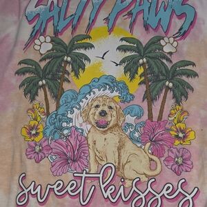 Simply Southern Salty Paws Tee - Pink and Yellow